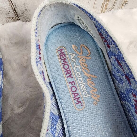 Skechers Cleo Blue Leopard Print Flats Size 6.5 - Picture 3 of 11